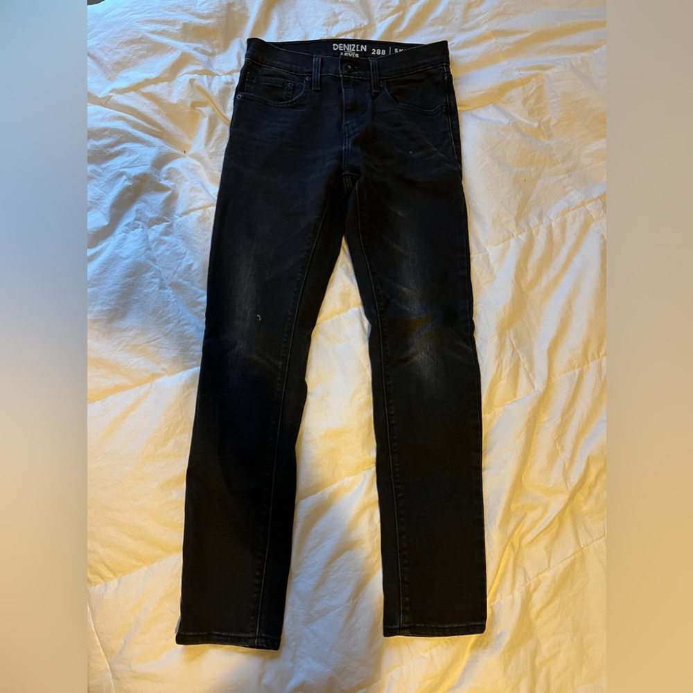 Mens Levi’s Black Skinny Jeans Size 28x30